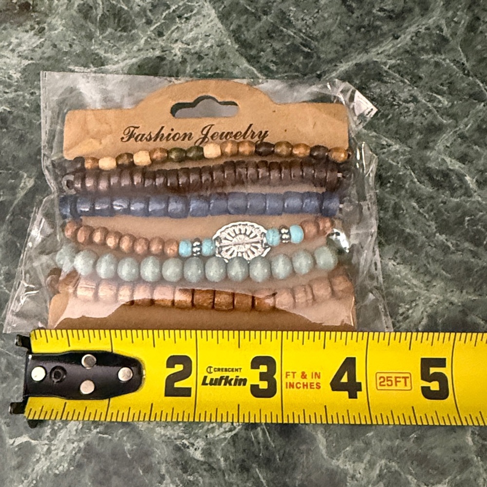 Package of Six Bohemian Style Stackable Bracelets - Picture 5 of 5